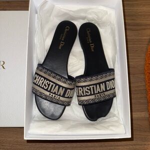Christian Dior Dway Slide
Deep Blue Embroidered Cotton